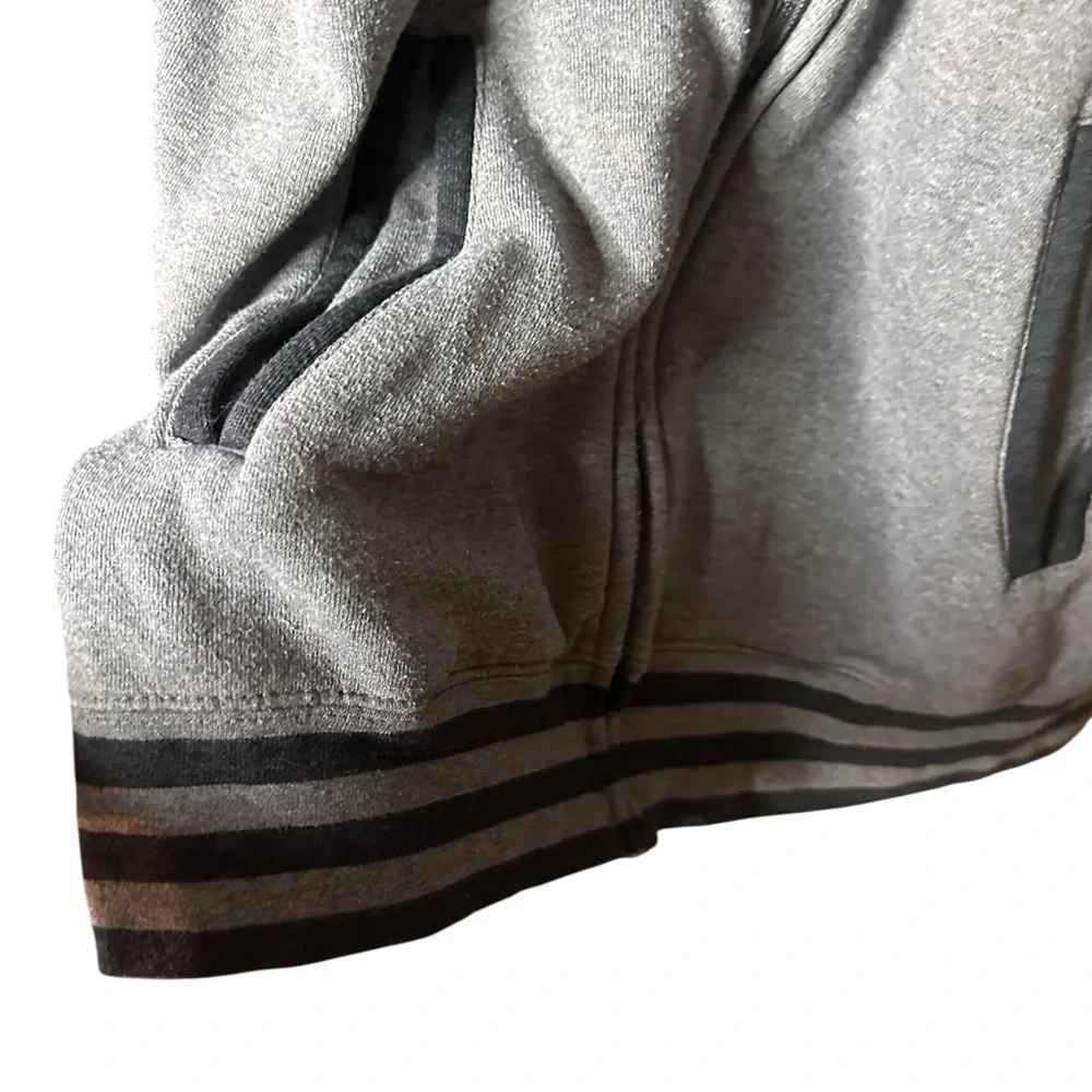 Gray and Black 2 tone Large  Reggae on the River  Zip-Up Hoodie